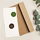 CRASPIRE Wax Seal Stamp Leopard Animal Leaves Moon Sealing Stamp Copper Seals Retro Removable Brass Stamp Head with Wooden Handle for Envelopes Letter Invitations Cards Wedding Gift Package AJEW-WH0184-1126-5