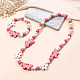 Collane di perline di plastica e legno e set di braccialetti di perline&nbsp;WG31E53-06-1