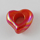 Large Hole Opaque AB Color Acrylic Heart European Beads SACR-R697-M45-2