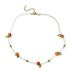 3Pcs 3 Style Natural Carnelian & Amethyst & Glass Beaded Necklaces Set for Women NJEW-TA00113-4