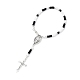 Bracelet à breloques croix en alliage BJEW-TA00425-1