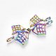 Plated Alloy Bead Cage Pendants PALLOY-S119-041-3