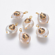 Colgantes naturales de perlas cultivadas de agua dulce PEAR-L027-04-2