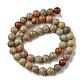 Chapelets de perles en jaspe aqua terra naturel G-E444-14B-6mm-2