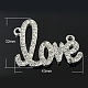 Great Ideas for Valentines Day Gifts LOVE Platinum Tone Zinc Alloy Grade ARhinestone Links X-RB-H153-2-1