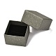 四角い紙のアクセサリー箱  スナップカバー  スポンジマット付き  指輪とブレスレットの包装用  オリーブ  5.8x5.8x3.9cm CON-G013-01C-4