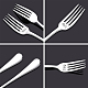 Word Pattern Stainless Steel Fork AJEW-WH0191-016-4