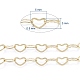 Brass Heart Link Chains CHC-G005-27G-7