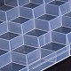 プラスチックグリッドビーズ容器  長方形  透明  19.2~25.3x10.8~13.3x1.8~3.6cm  内径：2.5~12.6x3~18.8のCM CON-XCP0002-27-4