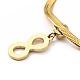 Crystal Rhinestone Infinity Pendant Necklace with Herringbone Chains NJEW-I116-06G-2