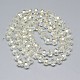 Chapelets de perles en verre électroplaqué EGLA-Q083-8mm-D11-2