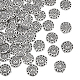 Dicosmetici 60 pz perline in lega di stile tibetano TIBE-DC0001-03-3
