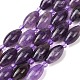 Natürlichen Amethyst Perlen Stränge&nbsp;G-G453-C02-8x13mm-2