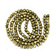 Electroplate Non-magnetic Synthetic Hematite Beads Strands G-S352-44A-01-2