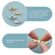SUPERFINDINGS 8 Sets 2 Styles Brass Fold Over Clasps 2 Colors Fold Over Clasp Extender Bracelet Band Extender for Bracelet Necklace Jewelry Extender KK-FH0002-20-3