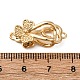 Замки из латуни с микропейвом и прозрачным фианитом KK-C075-28G-3