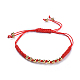 (vente d'usine de fêtes de bijoux) ensembles de bracelets et de bagues en perles tressées avec cordon en nylon réglable SJEW-JS01029-02-2