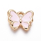 Light Gold Plated Alloy Charms X-ENAM-L029-06C-1