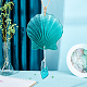 SUPERFINDINGS 1Pc Teal Glass Hanging Shell Ornaments Glass Pendant Decoration Ocean Themed Hanging Ornaments with Hemp Rope for Wedding Party Holiday Decor DIY Craft HJEW-WH0181-01A-4