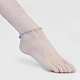 Железные цепи кисточки очарования ножные браслеты AJEW-AN00203-5