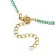 Ожерелье с подвеской в стиле лэмпворк «Сглаз» и цепочками из стеклянного бисера для женщин NJEW-JN04419-5