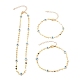 Conjuntos de joyas de cadenas de latón hechos a mano SJEW-JS01142-1