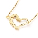 Brass Cubic Zirconia Pendant Necklace & Stud Earring Jeweley Sets SJEW-L154-11G-5