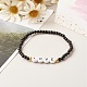 Prier et aimer ensemble de bracelet extensible en perles acryliques pour cadeau BJEW-JB06679-11