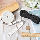 GORGECRAFT 4 Yards Eyelet Tape Trim 19mm Wide White Cotton Eyelet Tape Twill Tape Strip Ribbon with 5.5mm Diameter Sliver Grommet Includes 10m Black Cotton String Threads for DIY Sewing Crafts OCOR-GF0002-88-3