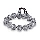 Bracelets extensibles en perles d'alliage BJEW-BB42883-A-1
