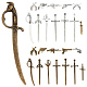 Sunnyclue 24 pièces kit de pendentif épée et pistolet pour la fabrication de bijoux DIY-SC0017-50-1
