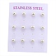 Boucles d'oreille en plastique imitation perle STAS-D0001-03-P-A-3