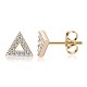 Brass Micro Pave Cubic Zirconia Stud Earrings EJEW-BB35372-G-1