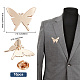 10 Sets Alloy Butterfly Lapel Pin Brooch JEWB-FG0001-12KCG-2