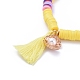 Bracelets élastiques faits à la main de perles heishi en pâte polymère BJEW-JB05088-02-3
