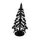 プラスチックピアスディスプレイ  ジュエリーディスプレイラック  クリスマスツリーのディスプレイスタンド  ジュエリーディスプレイラック  ブラック  225x120x75mm EDIS-C002-086-2