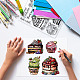 塩ビプラスチックスタンプ  DIYスクラップブッキング用  装飾的なフォトアルバム  カード作り  スタンプシート  ケーキの模様  16x11x0.3cm DIY-WH0167-56-1300-2
