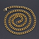 Men's 201 Stainless Steel Cuban Link Chain Necklaces NJEW-T012-04A-51-G-2