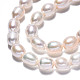 Fili di perle di perle d'acqua dolce coltivate naturali PEAR-N012-06G-3