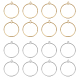 Hobbiesay 32 Stück 2 Stil Messing 2-Loch-Ring große runde goldene Schleife geometrische Montage Anhänger Ohrringe Halskette Schmuckherstellung für Ohrringe Anhänger Halskette Fußkettchen DIY KK-DC0002-19-1