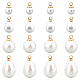 CHGCRAFT 40Pcs Real 18K Gold Plated Water Drop Teardrop Charms Pendants ABS Plastic Imitation Pearl Pendants for DIY Necklace Bracelet Earrings Jewellery Making KY-CA0001-20-1