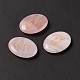 Piedras de palma de masaje curativo de cuarzo rosa natural G-E579-03I-4