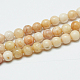 Natural Yellow Sunstone Round Bead Strands G-O039-18-6mm-2