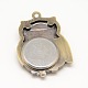 Alliage montre à quartz de cru hibou dirige pendentifs pour montre de poche fabrication de collier WACH-M109-14-2
