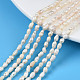 Fili di perle di perle d'acqua dolce coltivate naturali PEAR-N012-03C-1