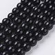 Synthetic Black Stone Beads Strands G-G088-8mm-1