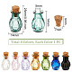 Pandahall elite 8pcs 8 couleurs bouteilles en verre miniatures GLAA-PH0002-58-2
