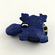 手作り樹脂粘土ペンダント  カメ  ミッドナイトブルー  19x26mm  穴：2mm F015H071-2
