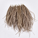 Ostrich Feather Tassel Big Pendant Decorations, with Brass Findings, Golden, Camel, 130~170x4mm, Hole: 1.6mm