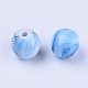 樹脂ビーズ  丸みを帯びた塗装模様  ミックスカラー  7.5~8mm  穴：1.6mm  約100個/袋 RESI-TAC0002-03-2